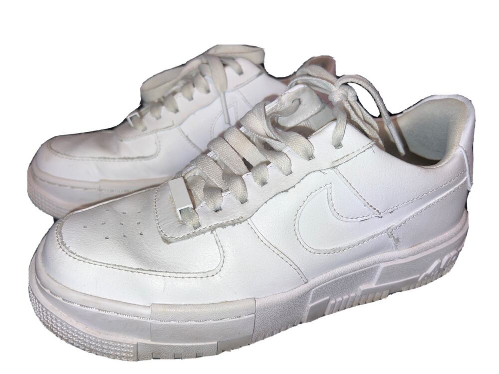 Nike Womens Air Force 1 CK6649-100 White Casual Shoes Sneakers Size 6
